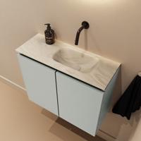 Toiletmeubel Mondiaz Ture Dlux | 60 cm | Meubelkleur Greey | Eden wastafel Ostra Rechts | Zonder kraangat