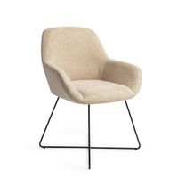 Jesper Home Eetkamerstoel 'Kushi' Cross Black, kleur Desert Dunes