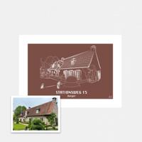 Persoonlijke illustratie met kleur A1 Liggend Zonder Lijst Tuscan Persoonlijke illustratie met kleur A1 Liggend Zonder Lijst Tuscan
