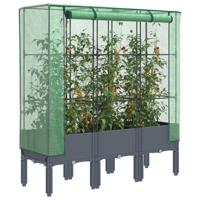 VidaXL Plantenbak verhoogd met kashoes 120x40x140 cm rattanlook