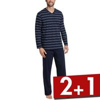 Schiesser Day and Night Long Stripe Pyjama 3XL-5XL