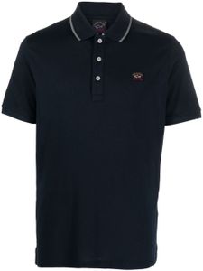Paul & Shark polo en coton à patch logo - Bleu