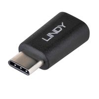 Lindy USB-C/Micro-B USB-C Micro-B Zwart