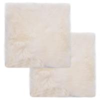 VidaXL Stoelkussens 2 st 40x40 cm echt schapenvacht wit