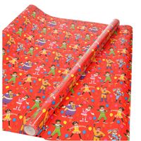 1x Rollen inpakpapier/cadeaupapier Club van Sinterklaas rood 200 x 70 cm   -