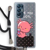 Love You A Lotl: Oppo Find X3 Neo Transparant Hoesje met koord
