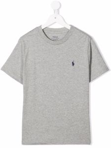 POLO RALPH LAUREN KIDS t-shirt à logo brodé - Gris