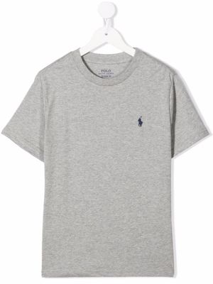 POLO RALPH LAUREN KIDS t-shirt à logo brodé - Gris