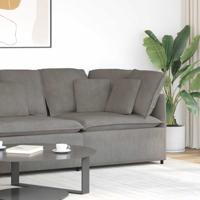 Modulaire hoekmodule bank met kussens 100 cm lichtgrijs