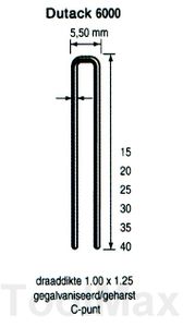 Dutack 5.5mm nieten | 25mm | 5000 stuks - 5028031