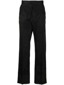 Alexander McQueen pantalon de costume à motif en jacquard - Noir