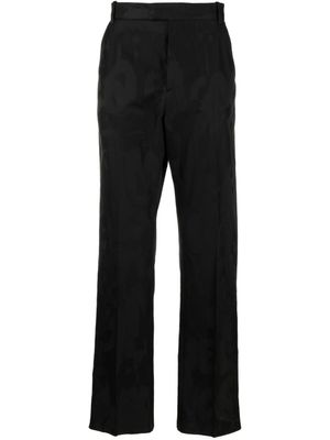 Alexander McQueen pantalon de costume à motif en jacquard - Noir