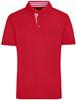 James & Nicholson JN716 Men´s Traditional Polo - Red/Red/White - XXL