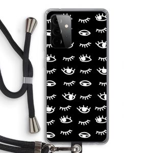 Eye pattern #3: Samsung Galaxy A72 5G Transparant Hoesje met koord