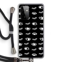 Eye pattern #3: Samsung Galaxy A72 5G Transparant Hoesje met koord
