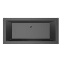 Xenz Society Duobad - 190x90x53 - afvoer Midden - acryl - ebony 6854-29