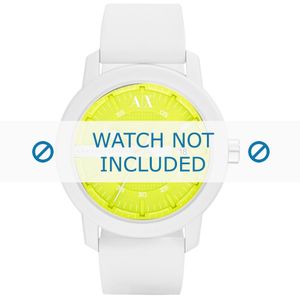 Horlogeband Armani AX1241 Silicoon Wit 22mm