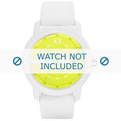 Horlogeband Armani AX1241 Silicoon Wit 22mm