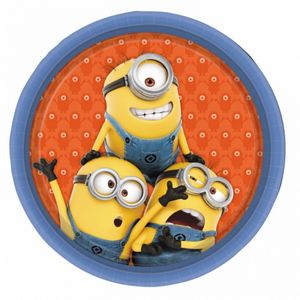 16x Minions kartonnen bordjes 23 cm