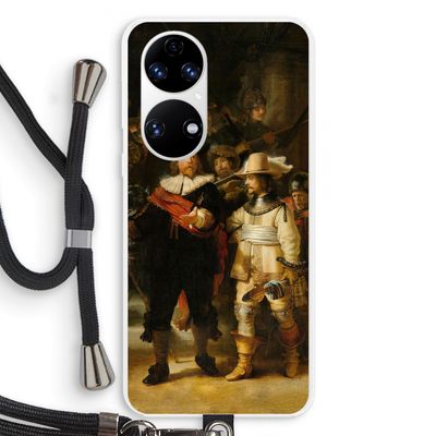 De Nachtwacht: Huawei P50 Transparant Hoesje met koord