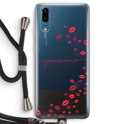 Kusjes: Huawei P20 Transparant Hoesje met koord