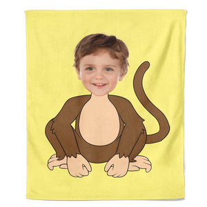 Cartoon Fleecedeken Monkey