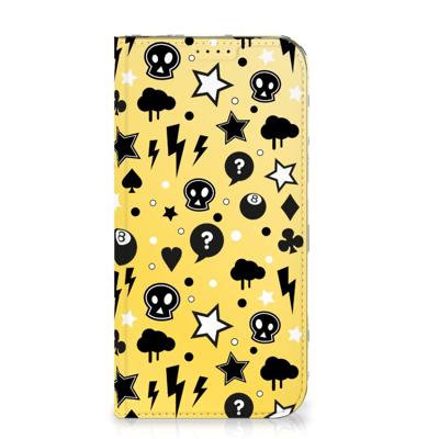 Mobiel BookCase iPhone 16 Plus Punk Geel Mobiel BookCase iPhone 16 Plus Punk Geel