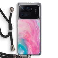 Roze explosie: Xiaomi Mi 11 Ultra Transparant Hoesje met koord