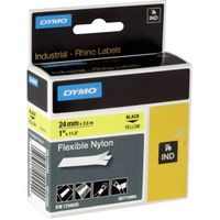 Dymo Rhino Band IND. Nylon 24 mm x 3.5 m zwart op geel