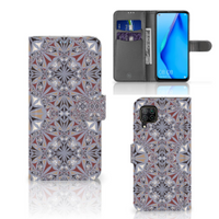 Huawei P40 Lite Bookcase Flower Tiles - thumbnail