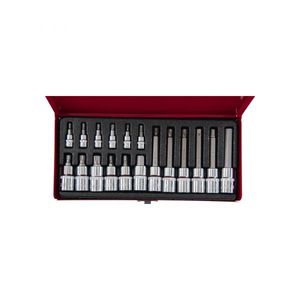 Topgear doppenset 18 dlg inbus 1/4" + 1/2"