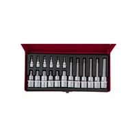 Topgear doppenset 18 dlg inbus 1/4" + 1/2"