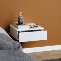Bendt Hangend Nachtkastje 'Grete' met 1 lade, kleur Wit