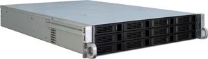 Inter-Tech IPC 2U-2412 Rack Zwart, Zilver