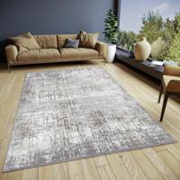 Vloerkleed Abstract - Creme/Grijs maat: 170x120cm - materiaal: Polyester - Dekbed-Discounter.nl