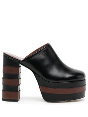 Rejina Pyo mules Polly 120m à plateforme - Noir
