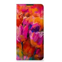Bookcase Samsung Galaxy M52 Tulips