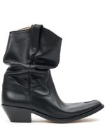 Maison Margiela bottes d'inspiration western Tabi 55 mm en cuir - Noir - thumbnail