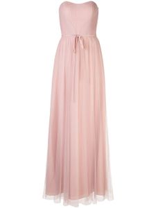 Marchesa Notte Bridesmaids robe longue en tulle à design bustier - Rose