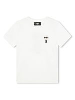 Karl Lagerfeld Kids t-shirt Ikonik en coton bilogique - Blanc