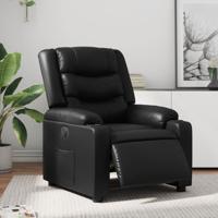 Fauteuil elektrisch verstelbaar kunstleer zwart