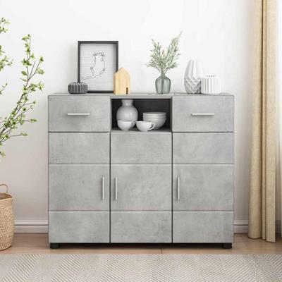 Dressoir met lade Betongrijs 88.5 x 30.5 x 73 cm Bewerkt hout