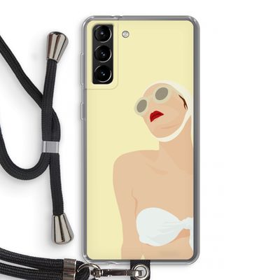 Summer: Samsung Galaxy S21 Plus Transparant Hoesje met koord