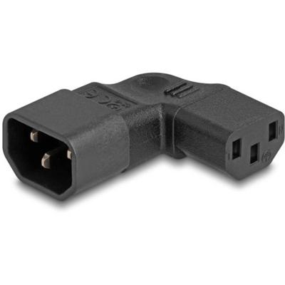 Delock 80474 Stekkeradapter [Apparaatstekker, male C14 - Apparaatstekker, female C13 10A] Zwart 1 stuk(s) Bag