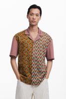 Sixties jacquard overhemd - BROWN - L