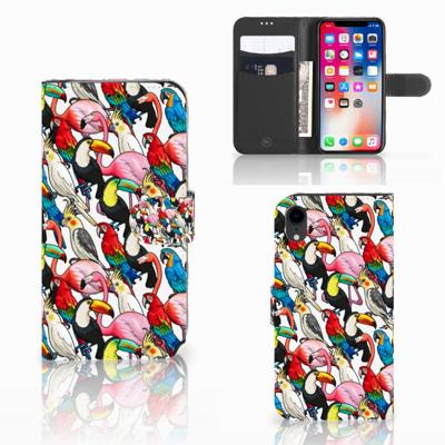 Apple iPhone Xr | Telefoonhoesje | Met pasjeshouder | Birds