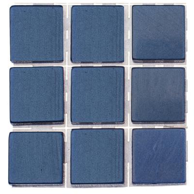 Glorex Hobby - mozaiek stenen/steentjes - donkerblauw - 63x stuks - 10 x 10 x 2 mm - knutselen