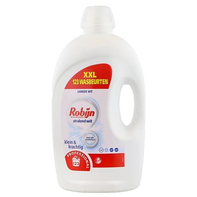Robijn Professional - Klein & Krachtig Wasmiddel Stralend Wit (123 wasbeurten) - 4320ml