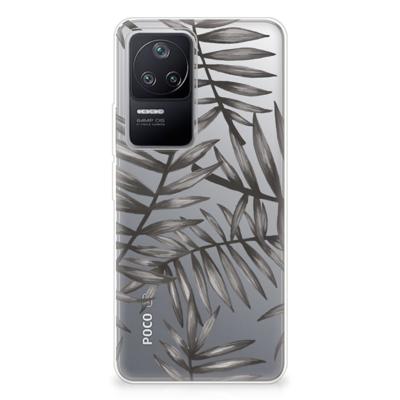 Xiaomi Poco F4 | TPU Case | Leaves Grey Xiaomi Poco F4 | TPU Case | Leaves Grey