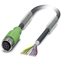 Phoenix Contact 1522891 Sensor/actuator connector, geassembleerd M12 Aantal polen (sensoren): 8 Bus, recht 10.00 m 1 stuk(s) Piece